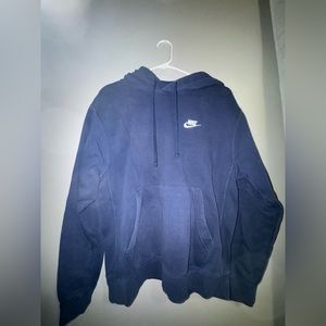 Nike Navy Blue Hoodie - Small